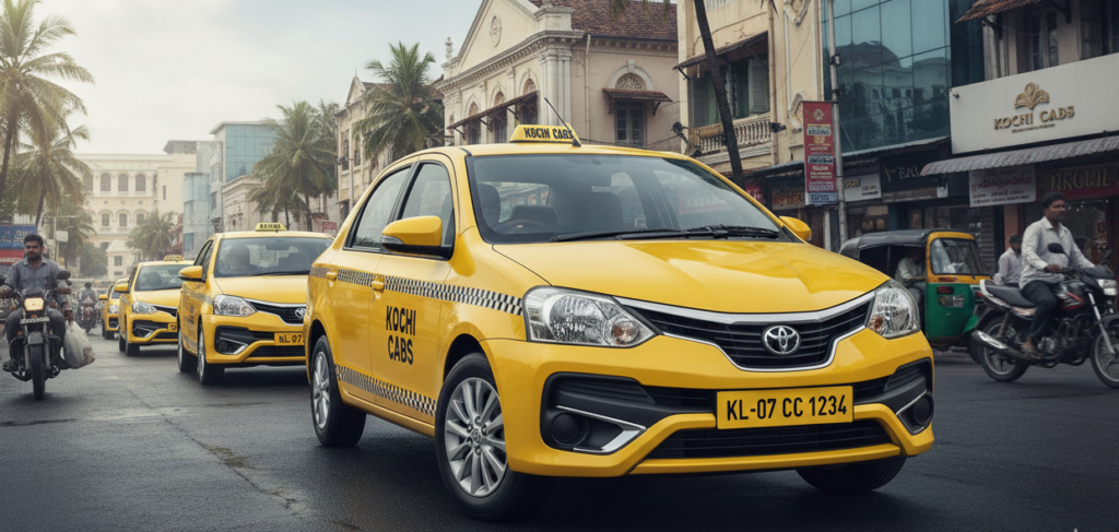Cabs in Kochi by Zoom Cabs providing reliable taxi service for local and outstation travel