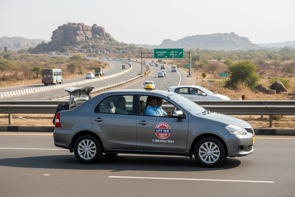 Outstation taxi service from Bangalore to nearby cities